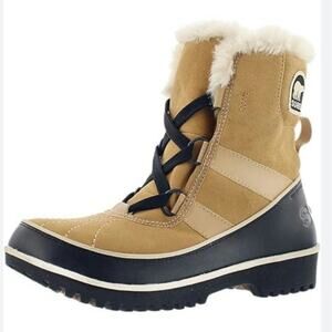 Sorel Tivoli II Winter Lace Up Faux Fur Trim Boots Women's Size 6 NWOT
